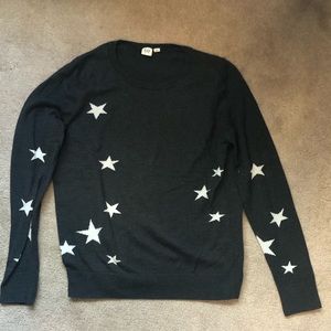 Gap Gray with Stars Crew neck sweater